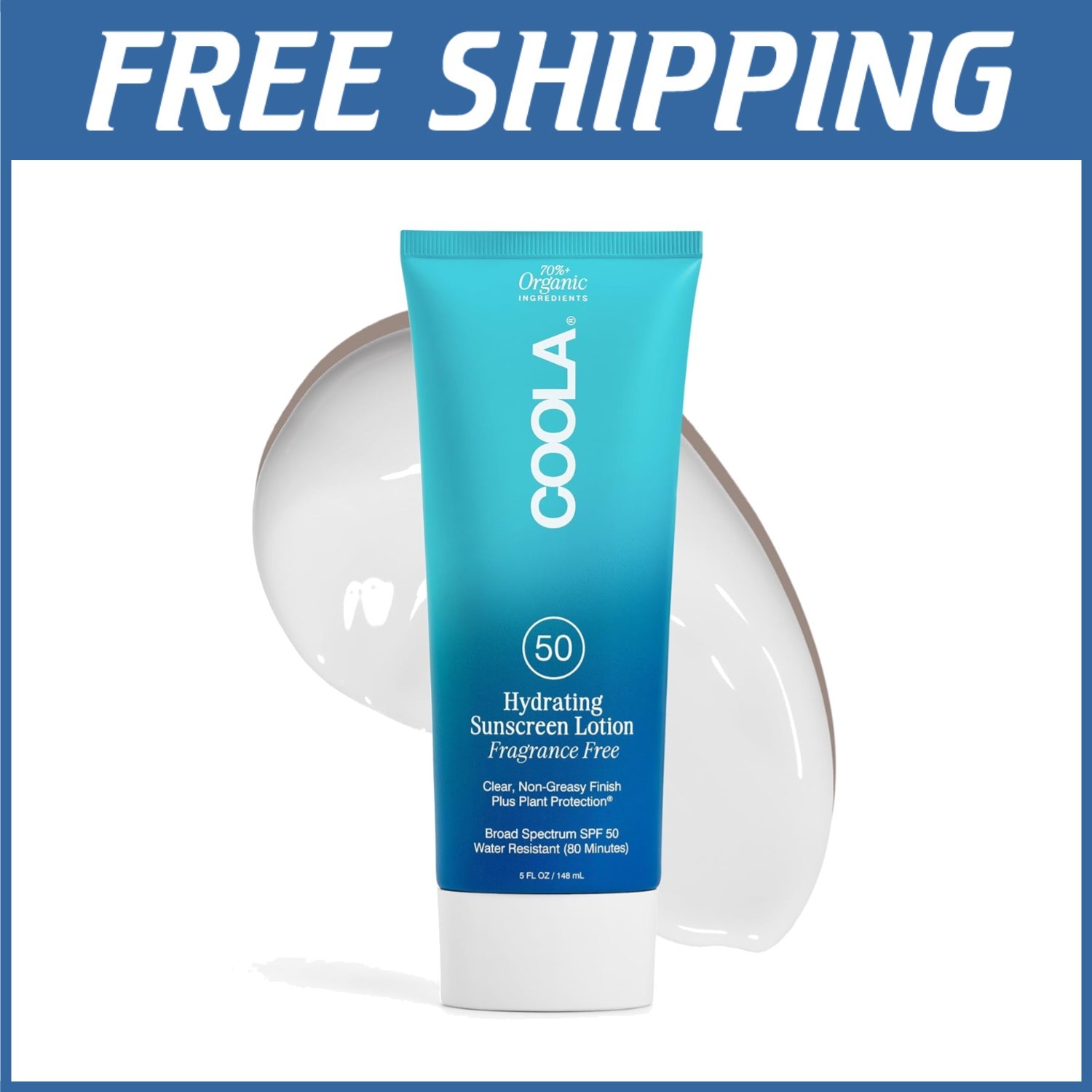 COOLA Sunblock Lotion SPF 50, Dermatologist Tested, 5 Fl Oz