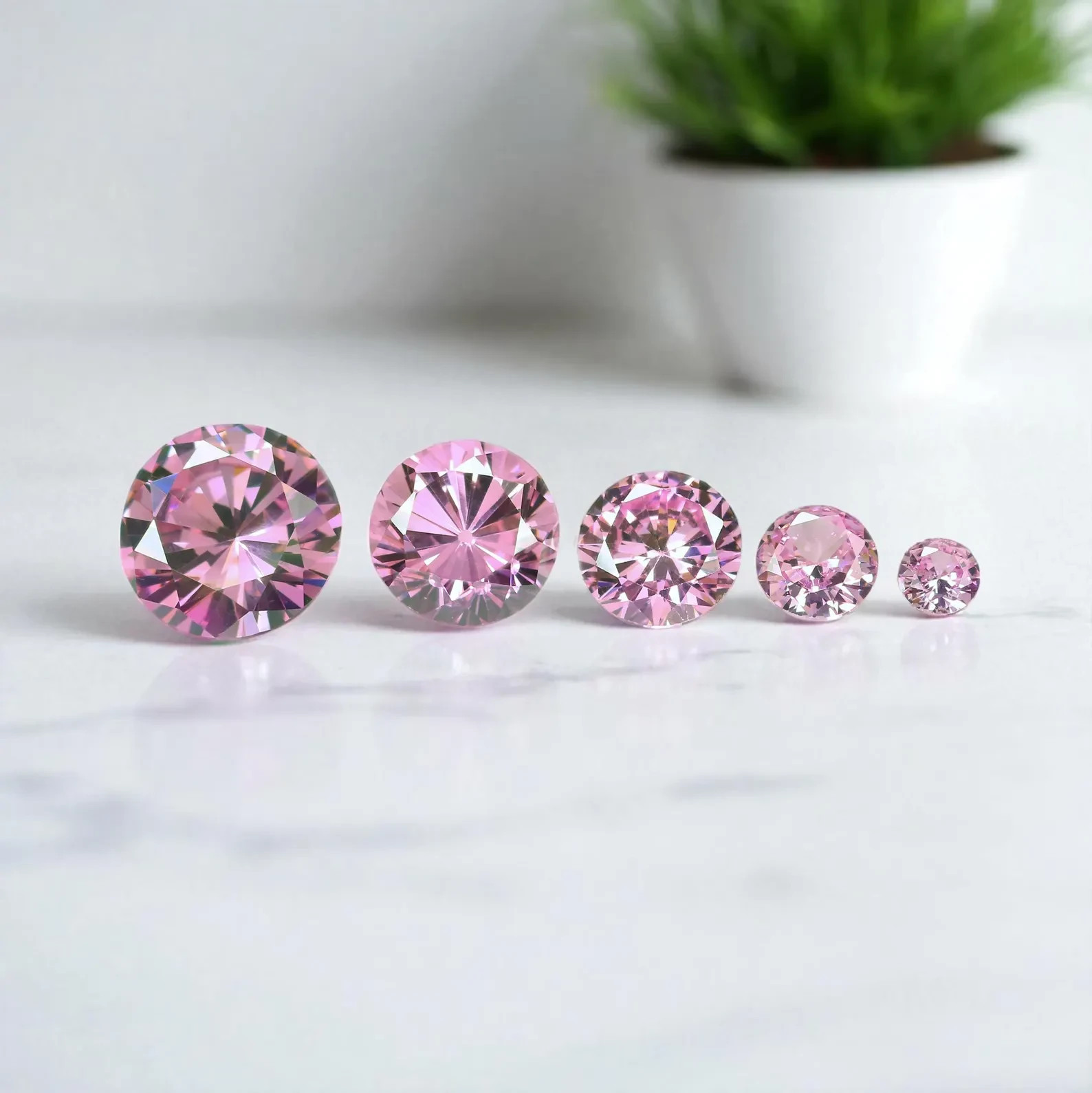 3 Ct Lab Grown Natural Pink Diamond Round Cut VVS1 D Grade Certified Diamond