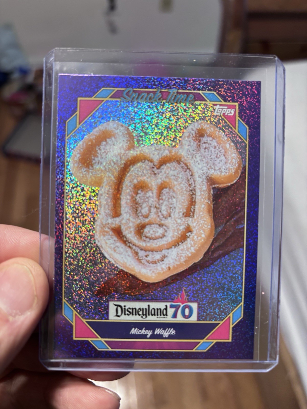 2025 Topps Disneyland 70th MICKEY WAFFLE Snack Time Purple Glitter #106