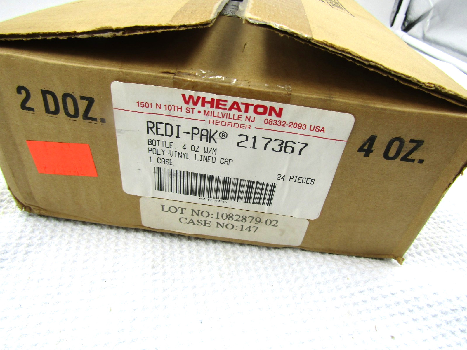 Wheaton Redi-Pak 217367 Bottle 4 oz 24 bottles with Letter Certification