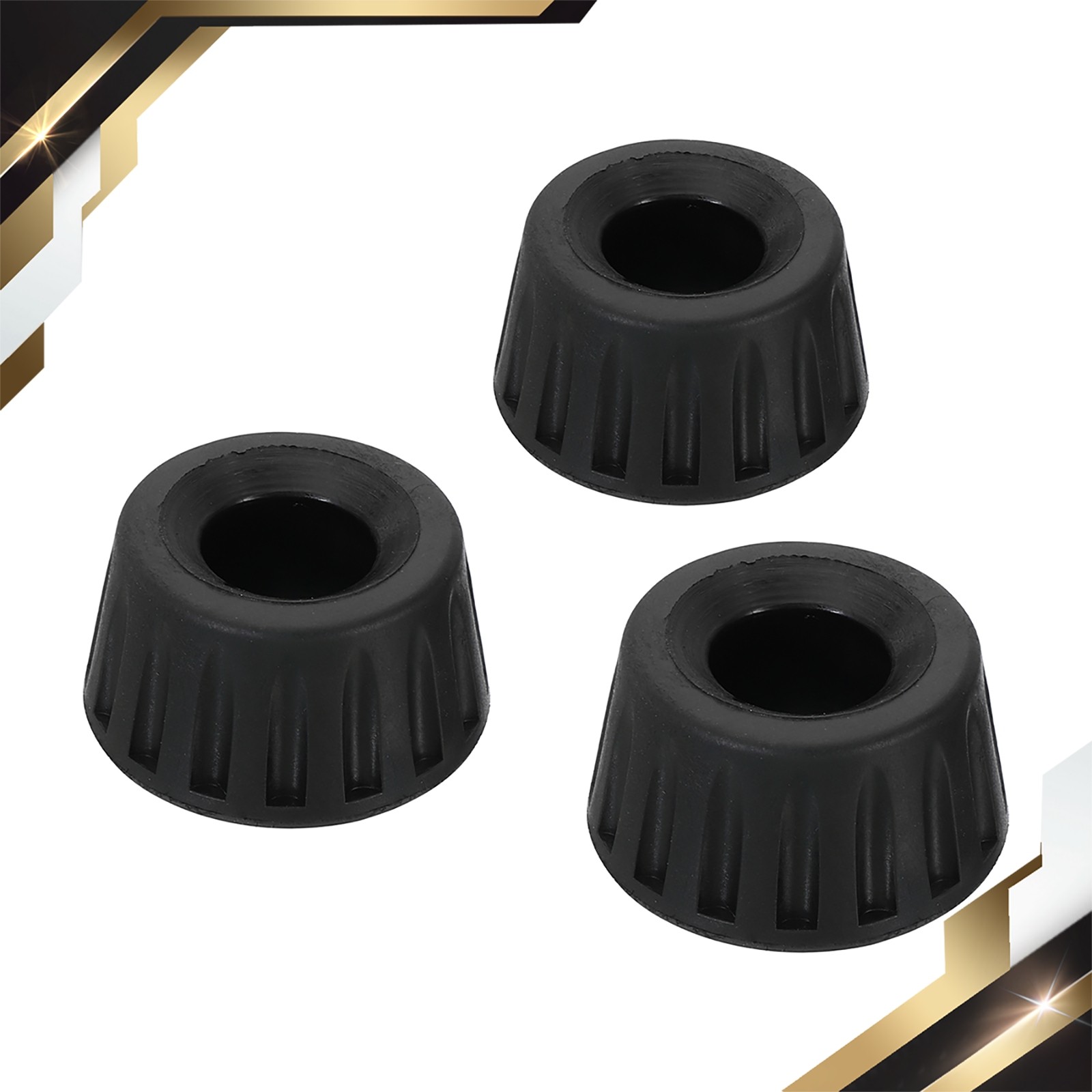 2 x Universal 15mm ID Rubber Tripod Feet Anti-Slip Tripod Replacement Part Black