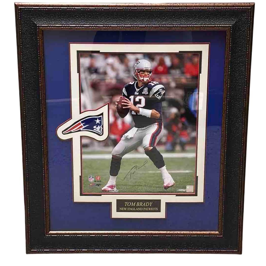 Millionaire Gallery Certified Framed Signed Tom Brady New England Patriots Photo