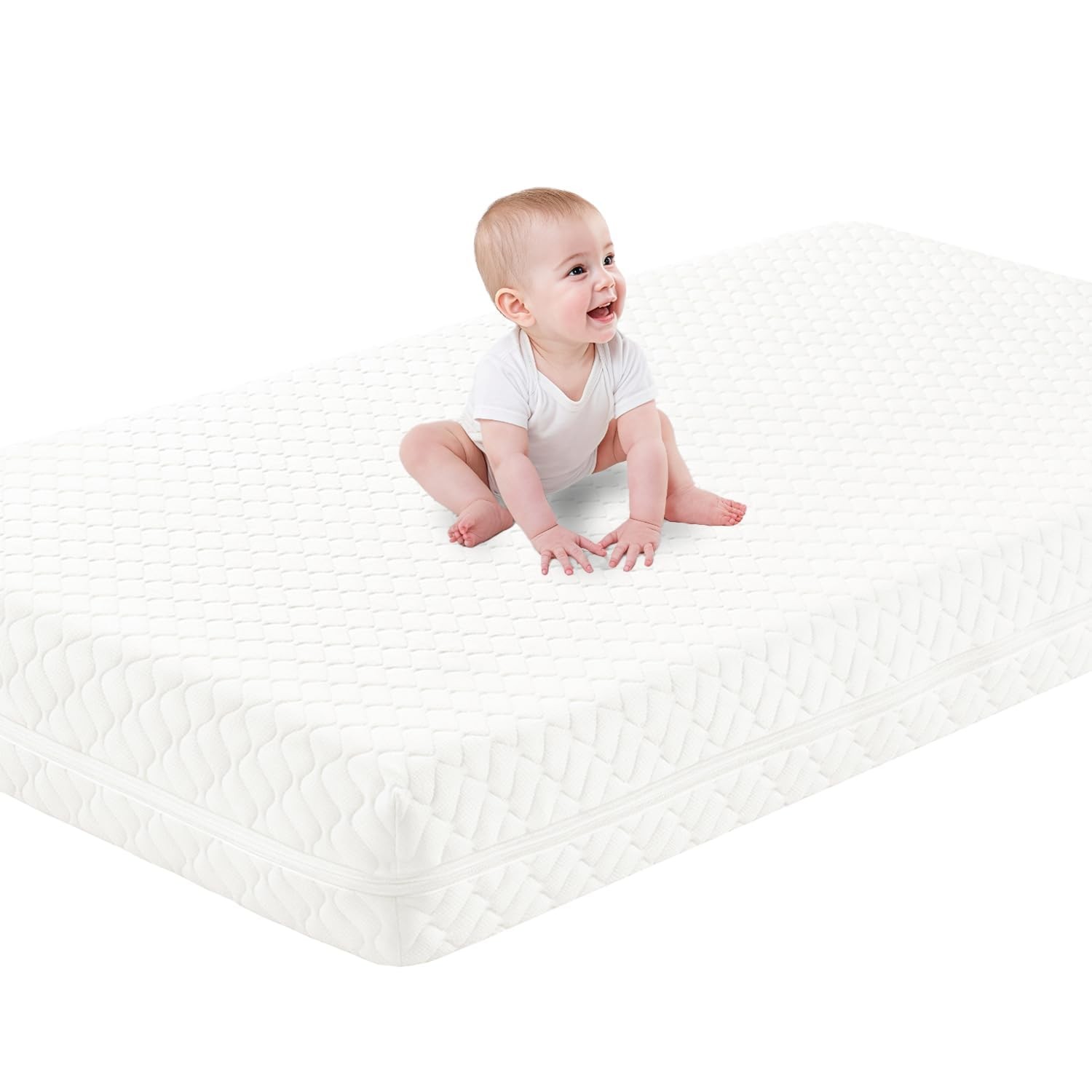 Crib Mattress, Dual-Sided Breathable Baby and Toddler Memory Foam Mattress wi...