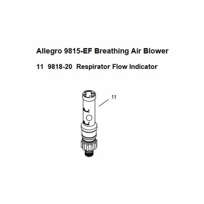 Allegro 9818-20 Respirator Flow Indicator