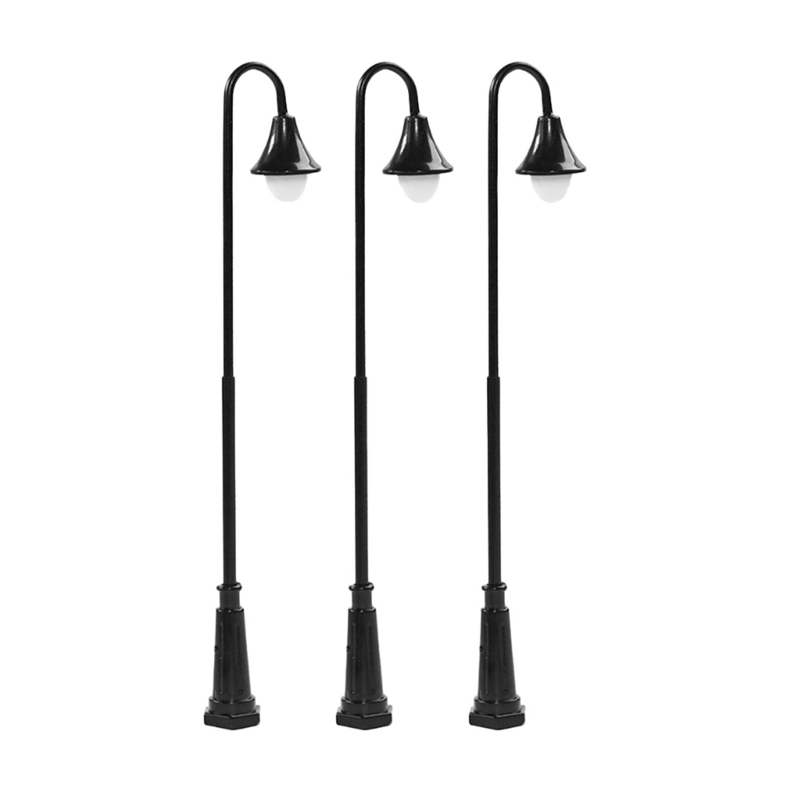 3 Pieces Miniature Street Light Model Fairy Garden Lamp DIY Friendly Scenery