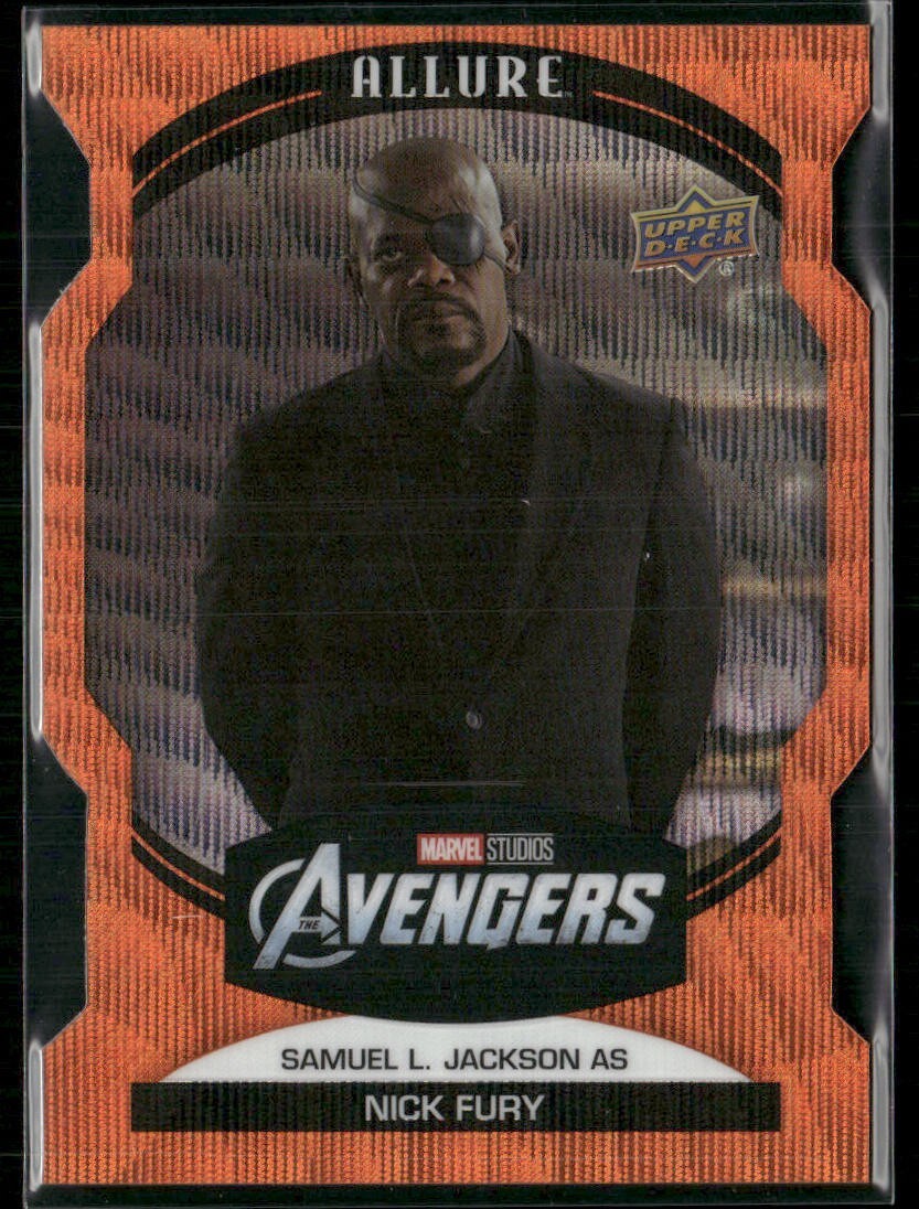 2022 UD Marvel Allure Orange Slice Die Cut #12 - Samuel L. Jackson as Nick Fury