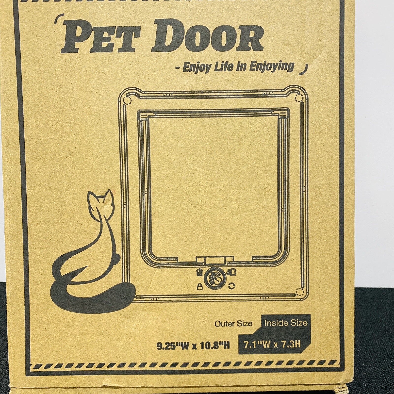 Small Pet Cat Door White Clear Flap