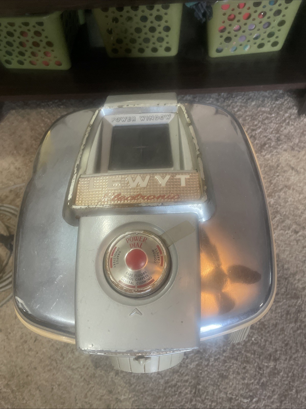 Vintage Chrome Lewyt Electronic Vacuum Cleaner. Canister Only
