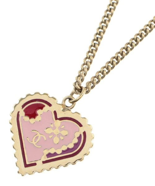 CHANEL Necklace Ladies Gold x Pink x Red