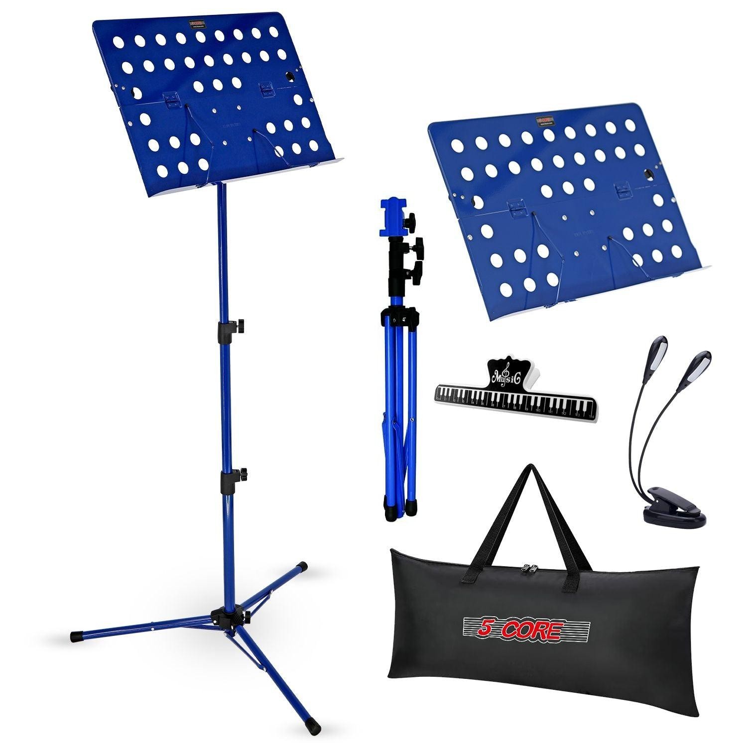 5 Core Music Stand For Sheet Music Height Adjustable Portable Folding Atril Para
