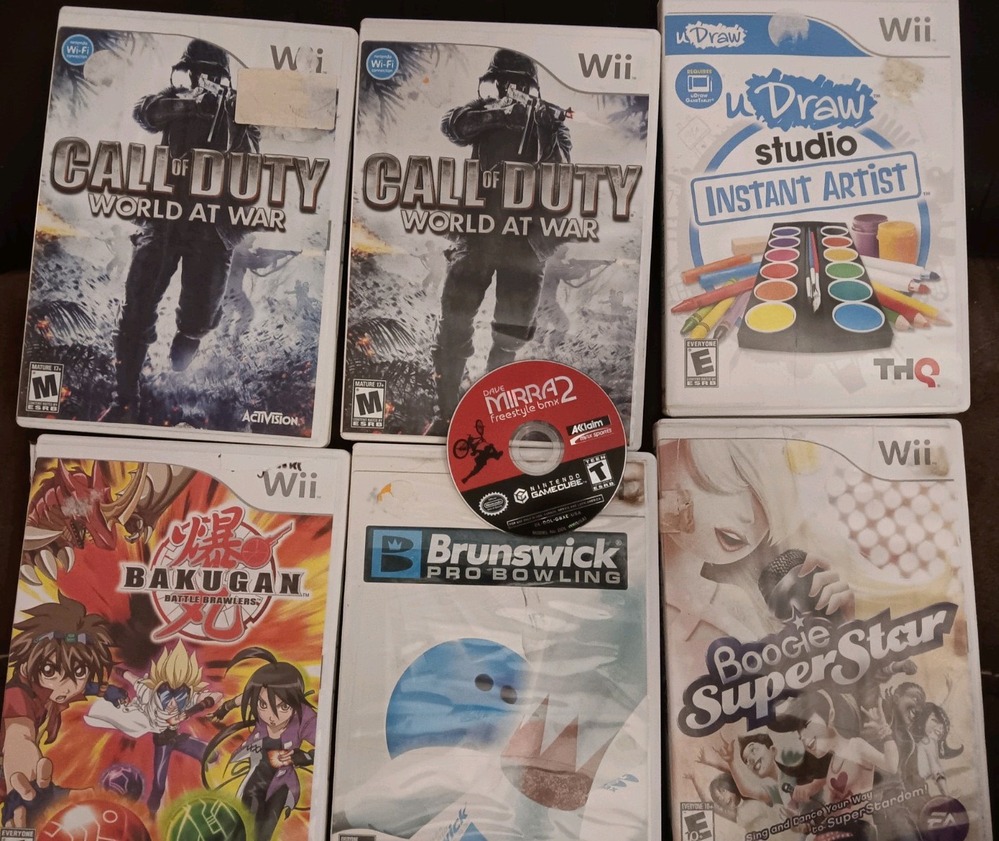 Nintendo Wii & GameCube Game Lot Call of Duty, Bakugan, Boogie SuperStar