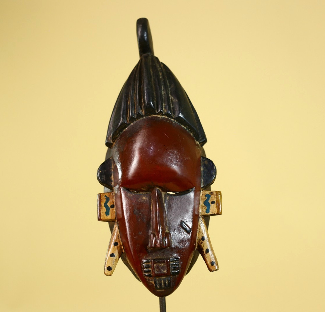 African Hand Carved Wood Mask  Wall Hanging Sculpture Decor-G6163