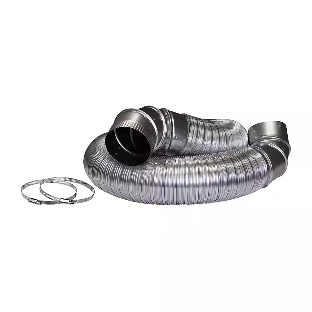 4 In. X 8 Ft. All Metal Dryer Vent Hook-Up Kit