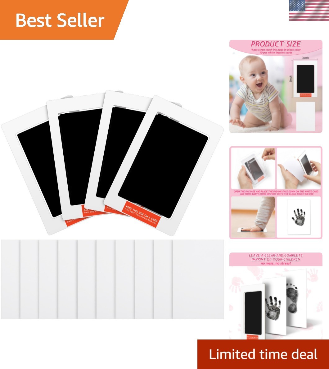 14 Pcs Paw Print Kit for Dogs No Mess Ink Pad Pet Memorial Newborn Footprint ...