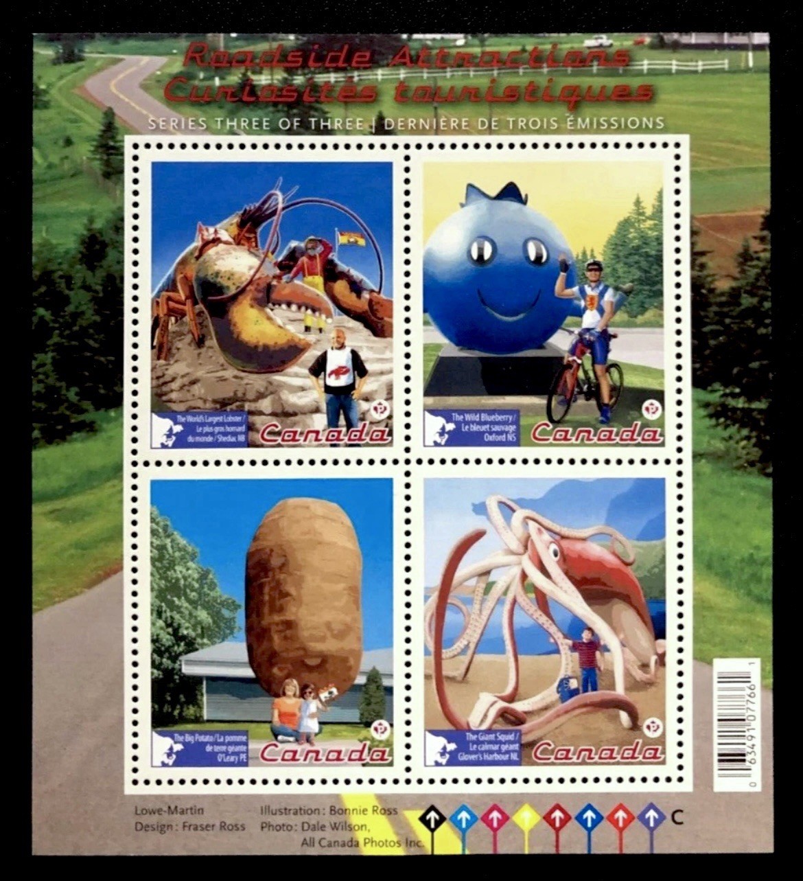 Canada MNH #2484 Roadside Attractions-3 Souvenir Sheet Of 4 Stamps - 2011