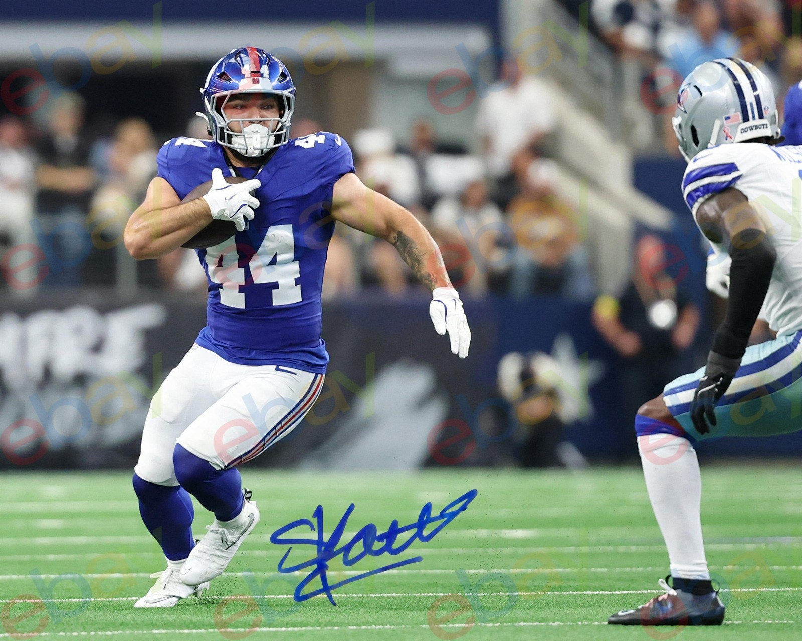Cam Skattebo - REPRINT auto signed 8x10 Photo SKAT ATTACK New York Giants