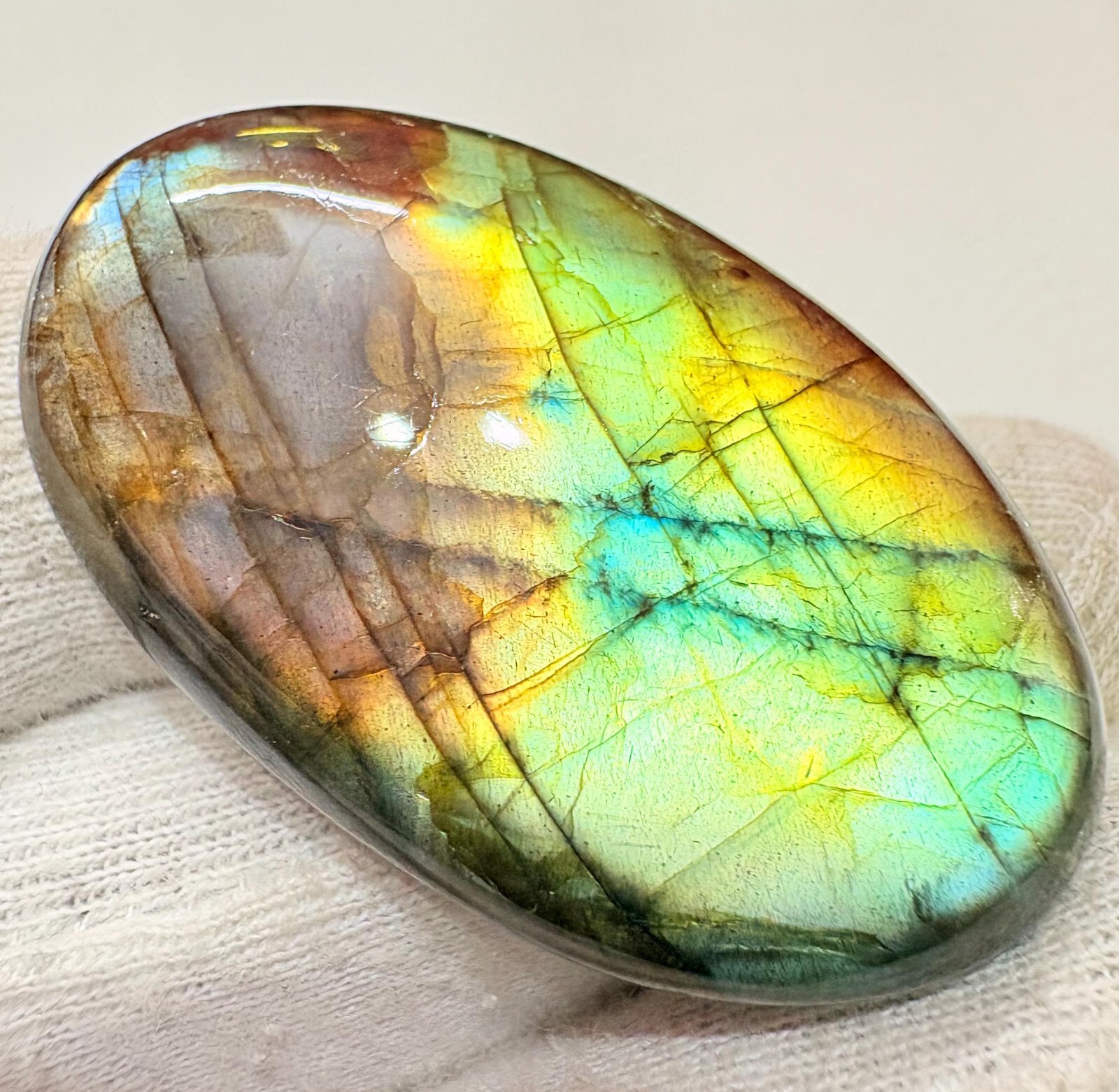 Attractive Flashy Natural Labradorite Fire Gemstone Making For Jewelry 86.15 Cts
