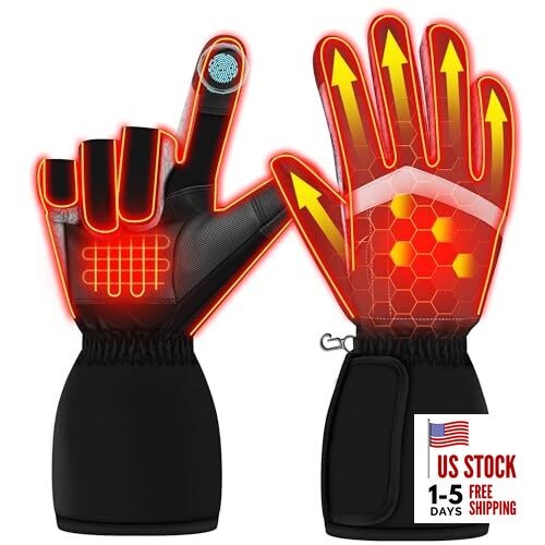 Constant Warmth Heated Gloves for Men and Women, No Charging Needed, Large