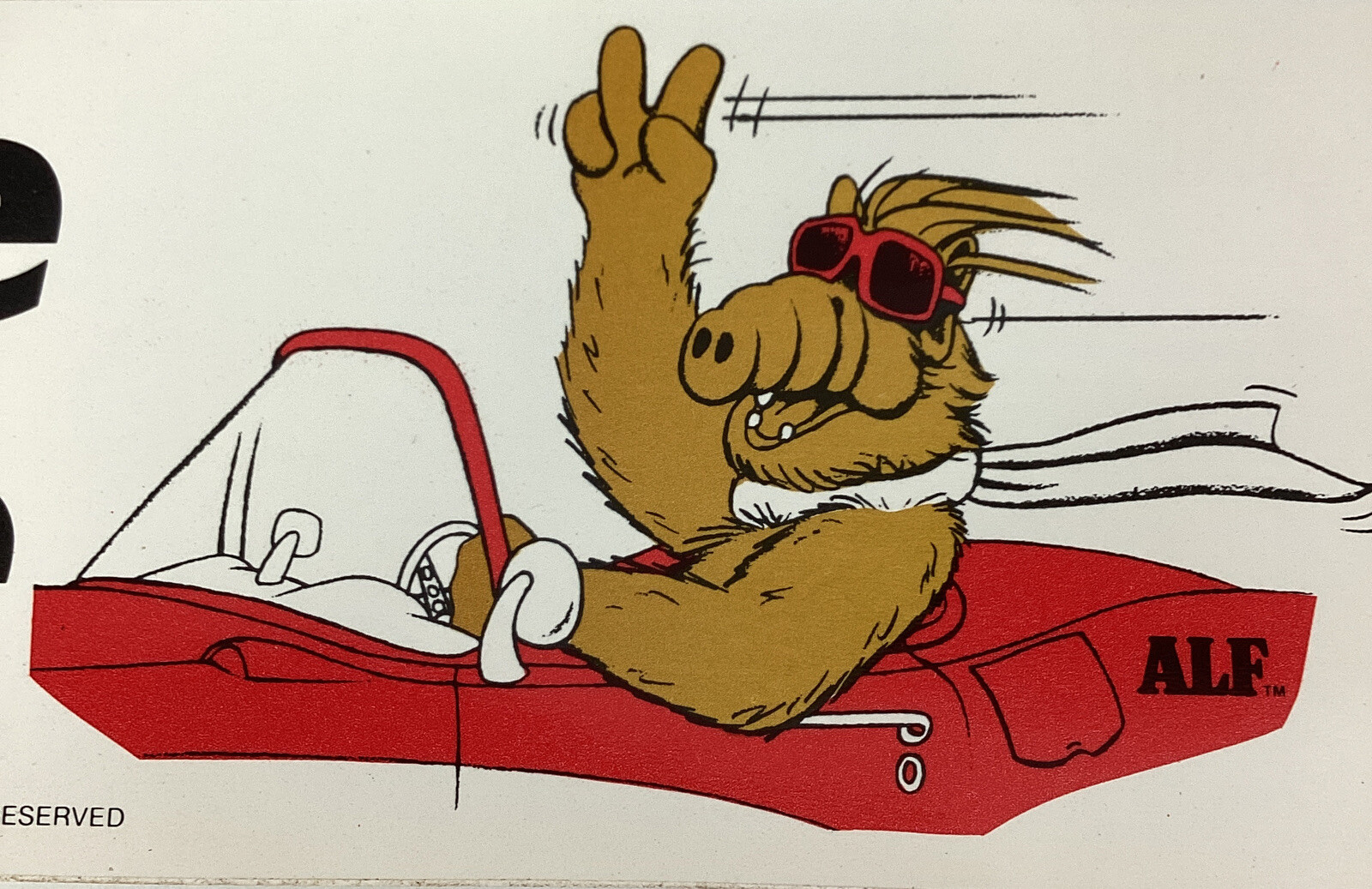 ALF Bumper Sticker 1987 NOS Life In The Fast Lane Russ Berrie Melmac Eagles