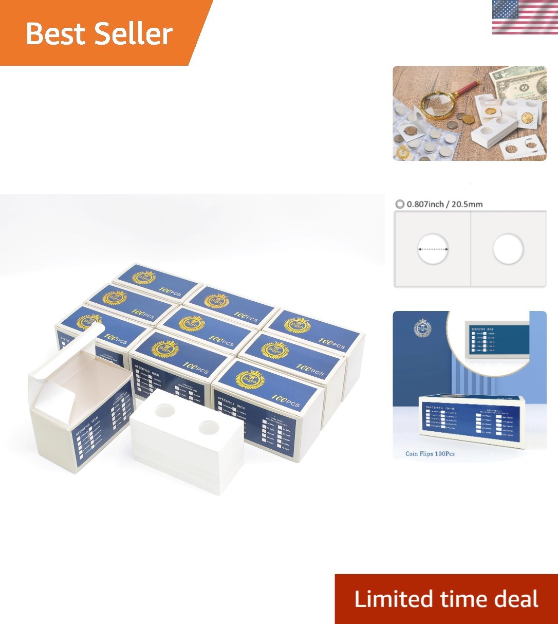 1000 Coin Flips 20.5mm (0.8 Inch) - Ultimate Protection for Your Coin Collection
