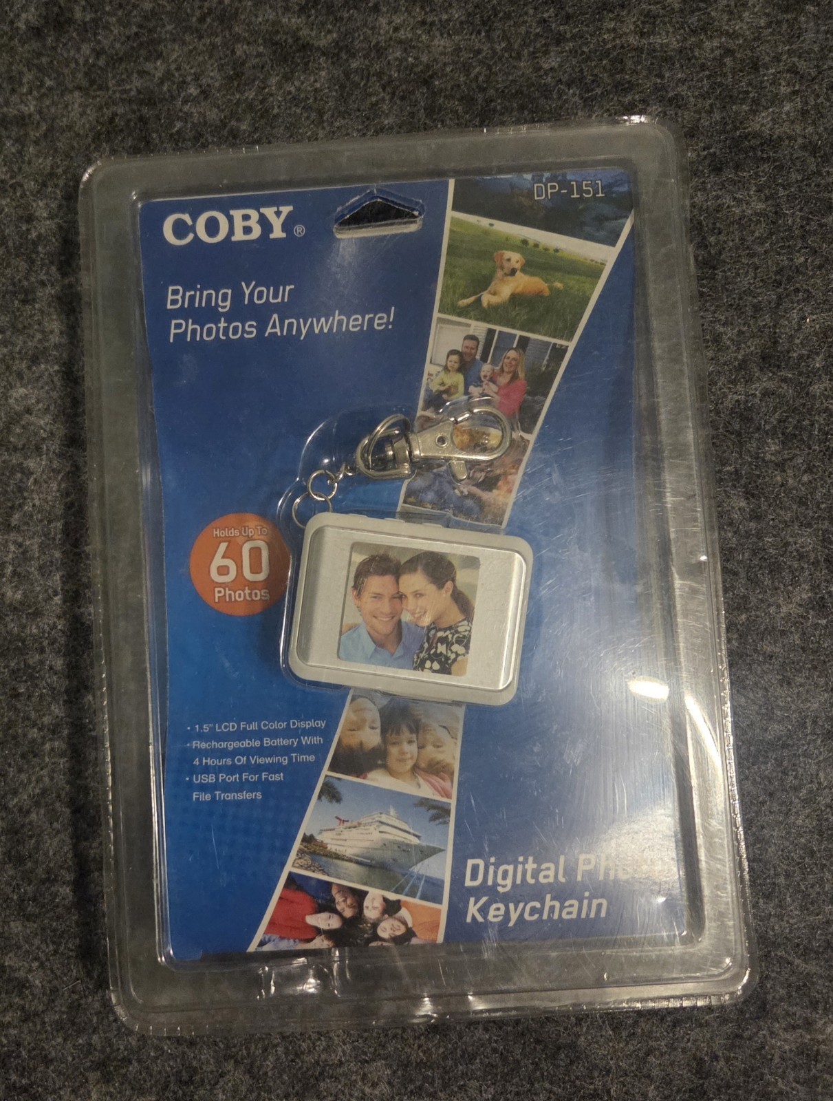 Brand New Coby DP-151 1.5" Digital Picture Keychain 60 Photos