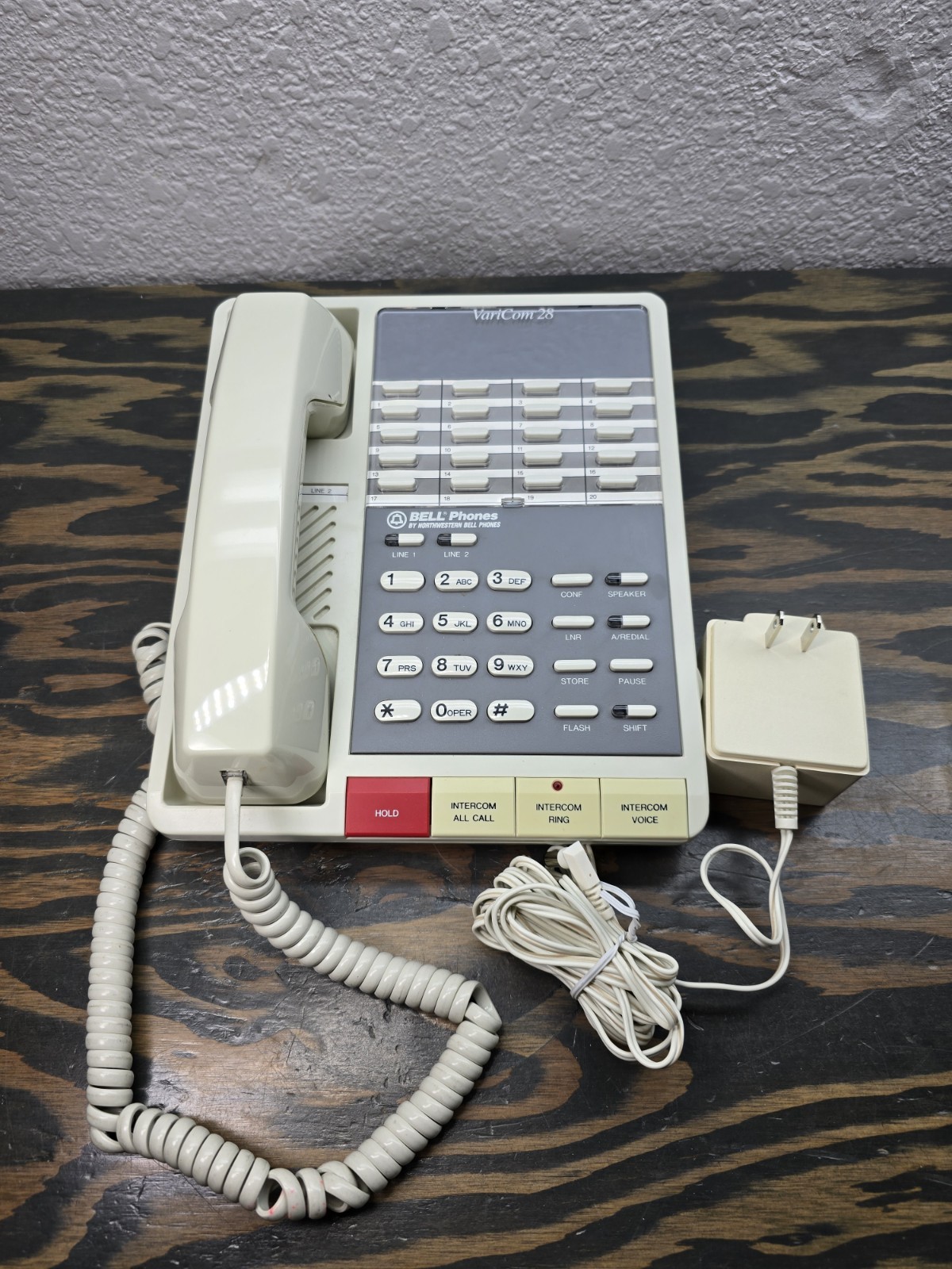 Northwestern Bell Phone Corded Handset Wall Mountable Varicom 28 Model 76002