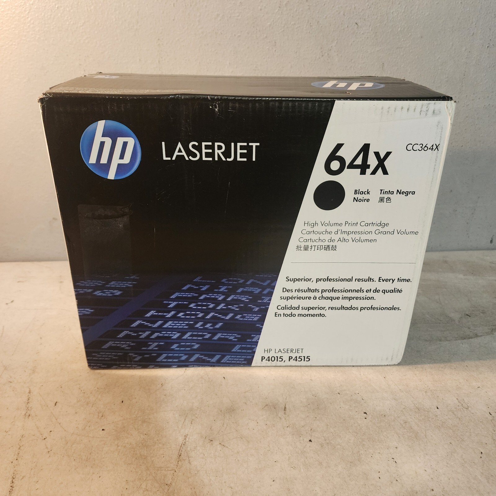 HP 64X CC364X Black Hi Yield Toner Cartridge Genuine New Sealed No Box Free Ship