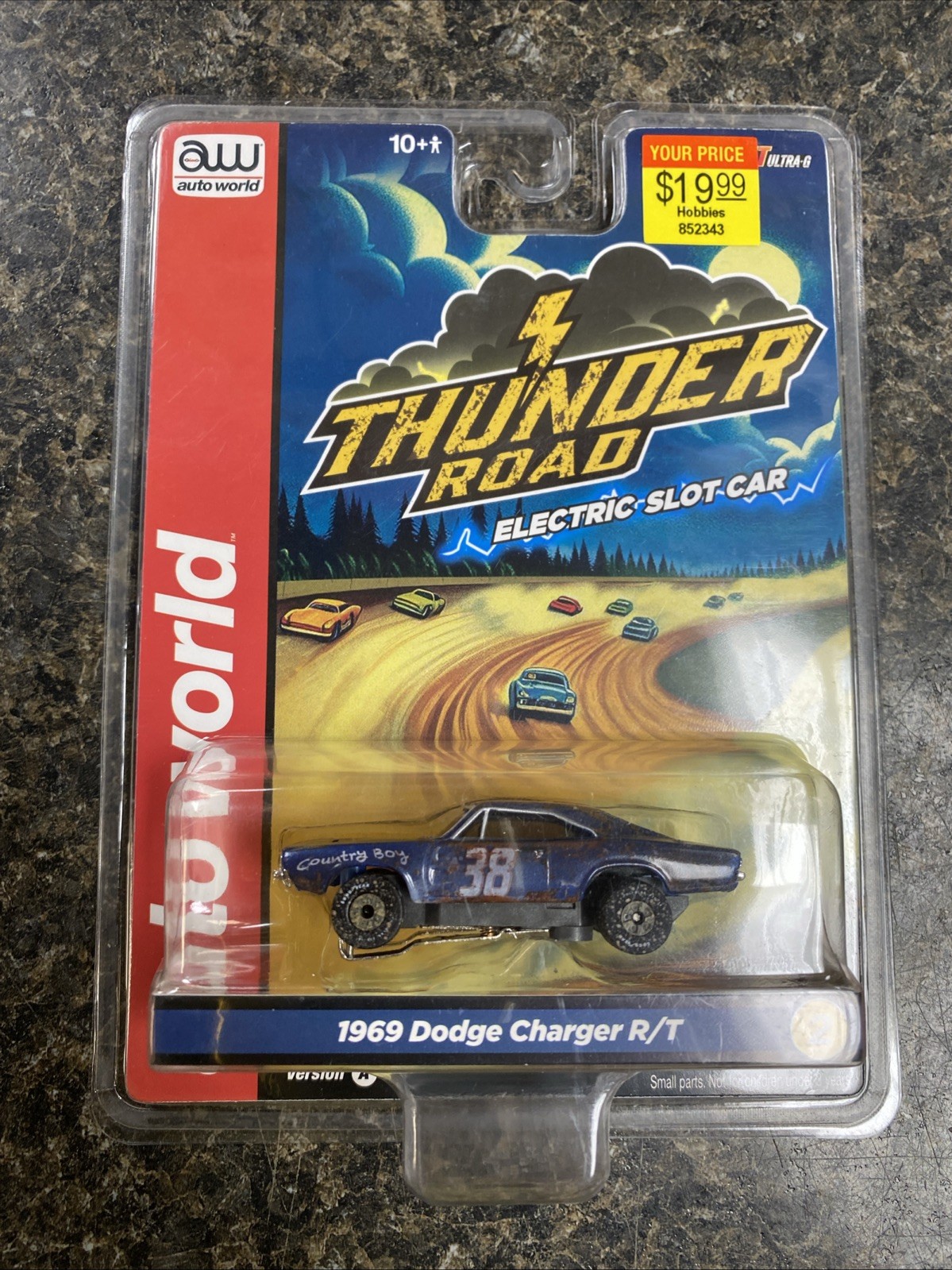 Auto World Thunder Road Dodge Charger R/T Gray Slot Car