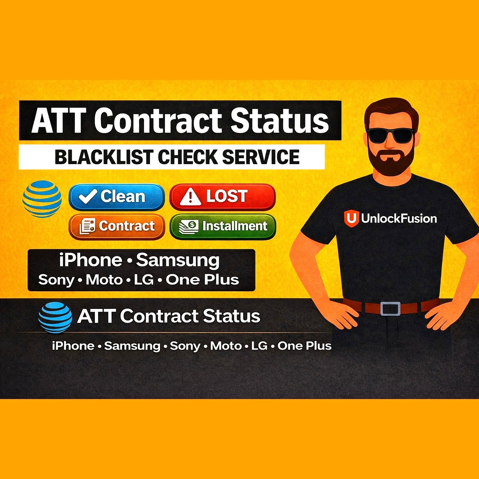 At&t Contract Status Check - Clean, LOST, Contract, Installment, Finance