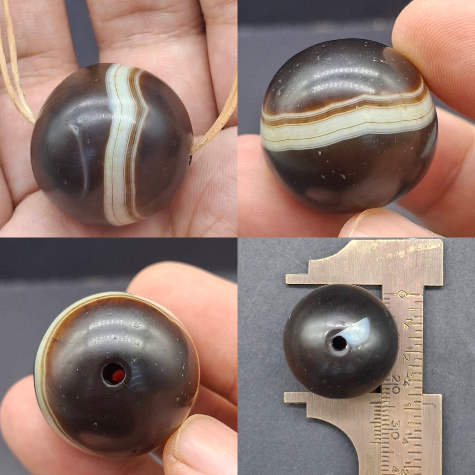 Antique INDO Himalaya Agate stone Bead Suleimani Agate Bead