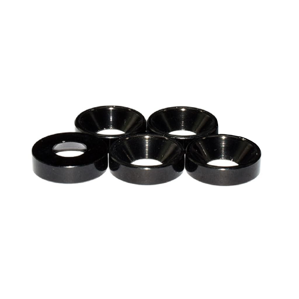 20pcs M8 Countersunk Washers Alloy Aluminum Screw Gaskets (Black) Black 