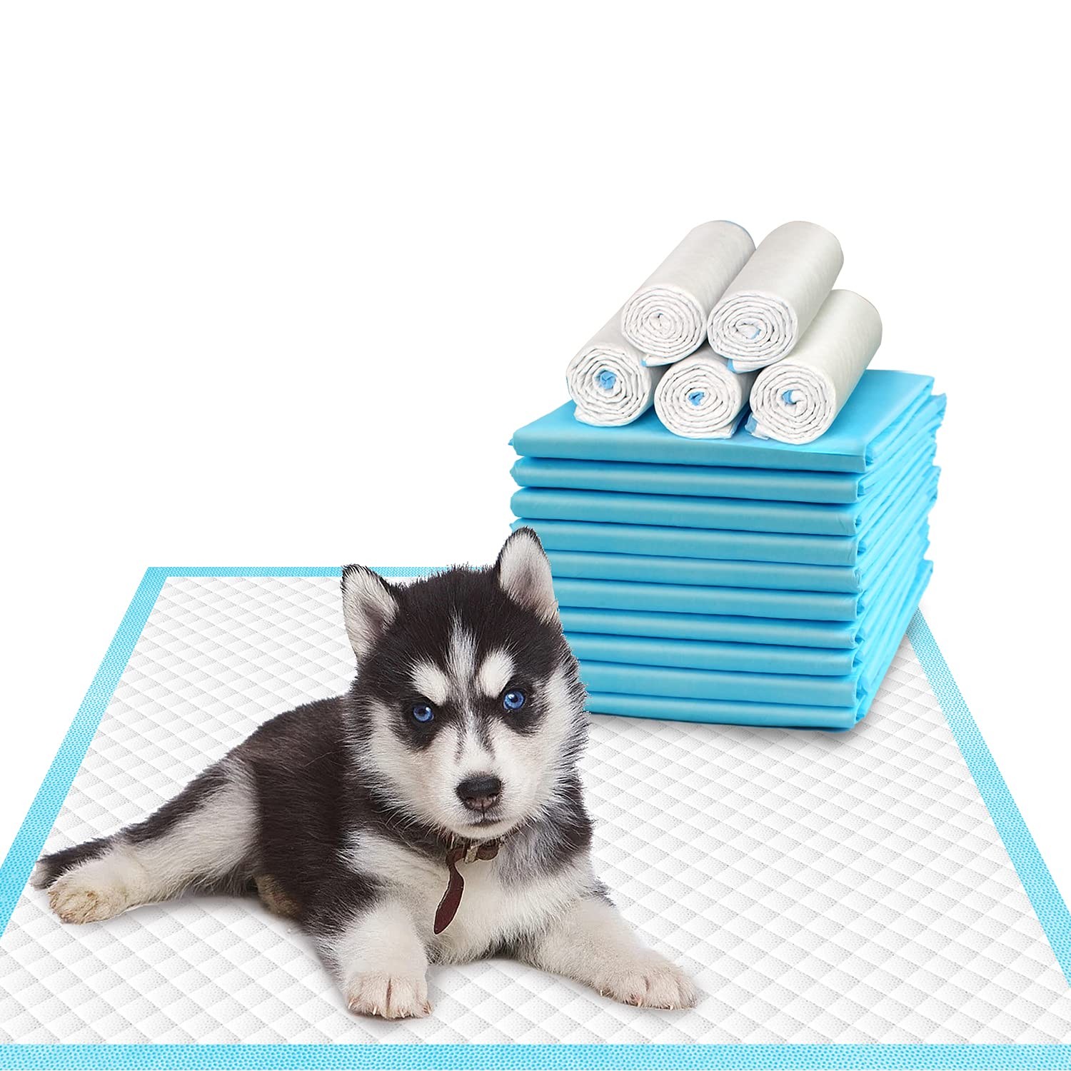 Deep Dear Pet Training and Puppy Pads 24"x24" 75 Count, Super Absorbent Pee P...