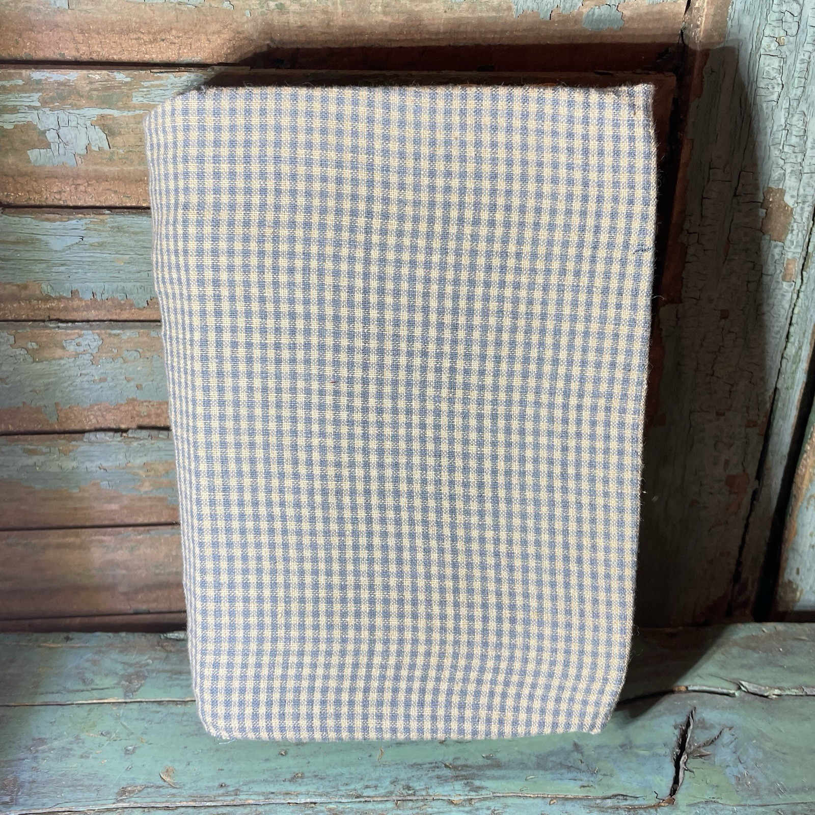 ANTIQUE PRIMITIVE BLUE HOMESPUN COVERED SCHOOL BOOK ORIGINAL OLDE READER  AAFA