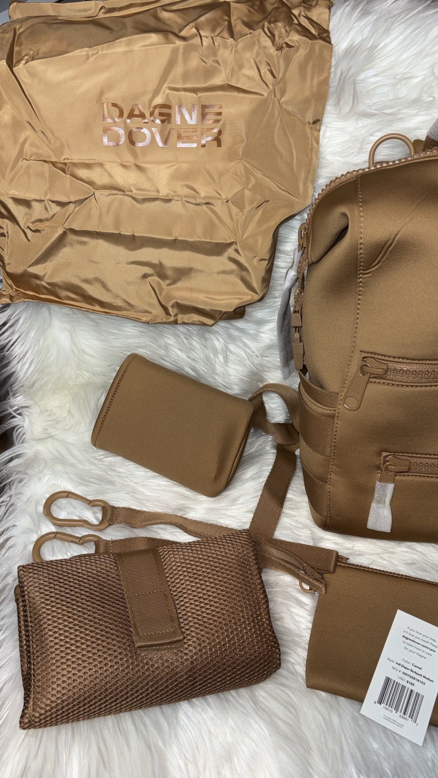 Dagne Dover Indi Neoprene Diaper Backpack Large in Dune