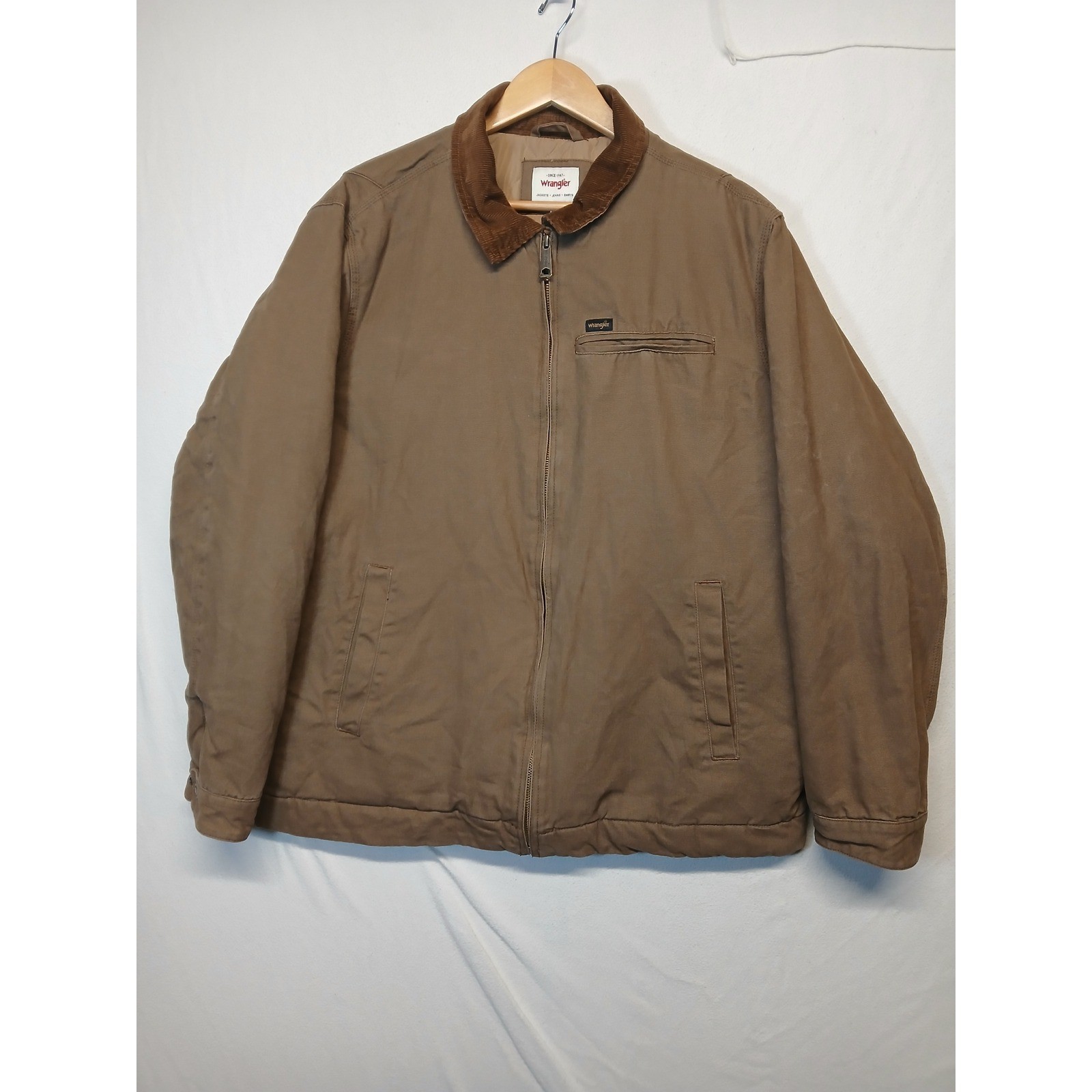 Wrangler chore coat corduroy collar mens size XL workwear heavy Duty