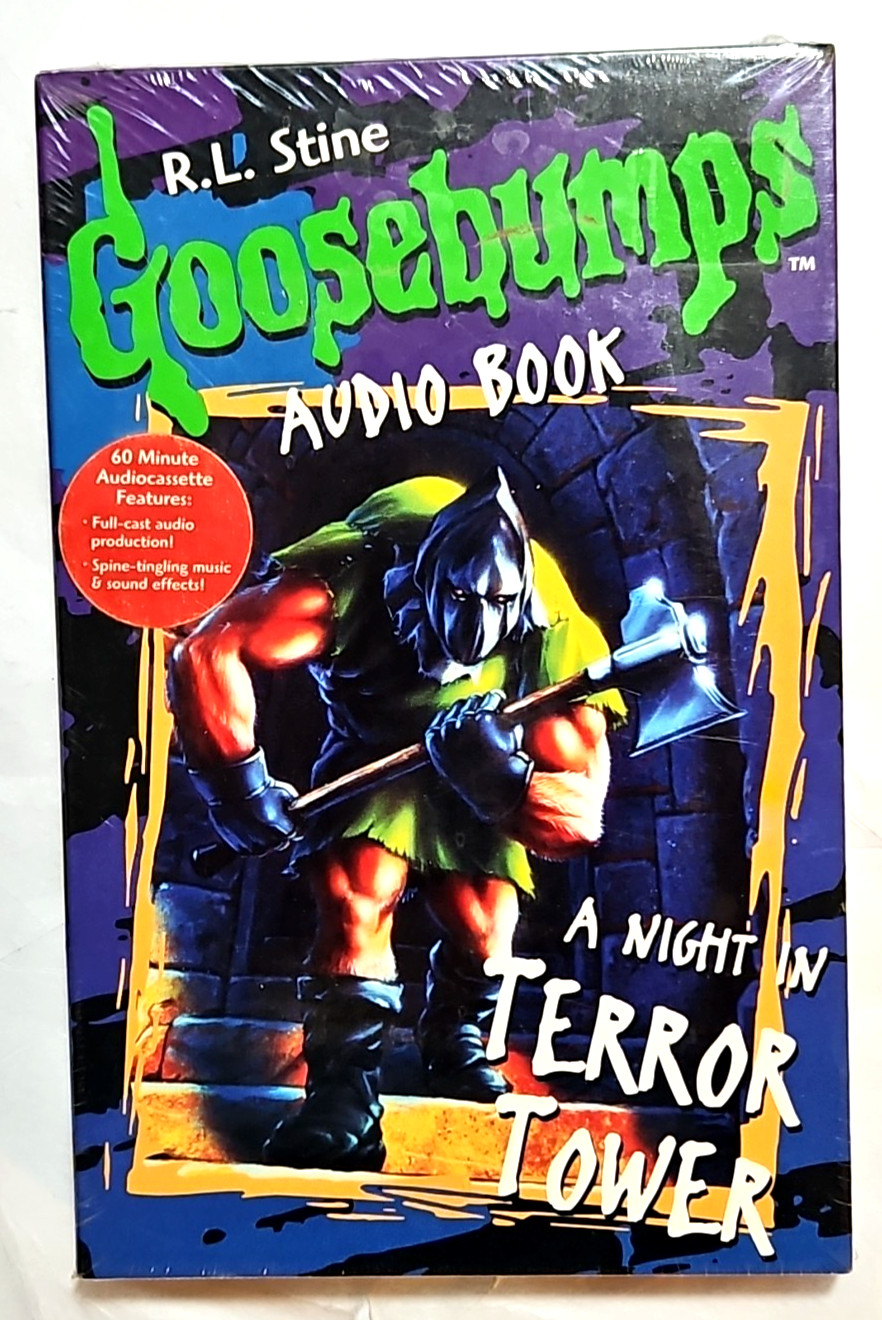 R.L. Stine Goosebumps "A Night in Terror Tower" Audio Book Cassette 1996 Ppd2U!