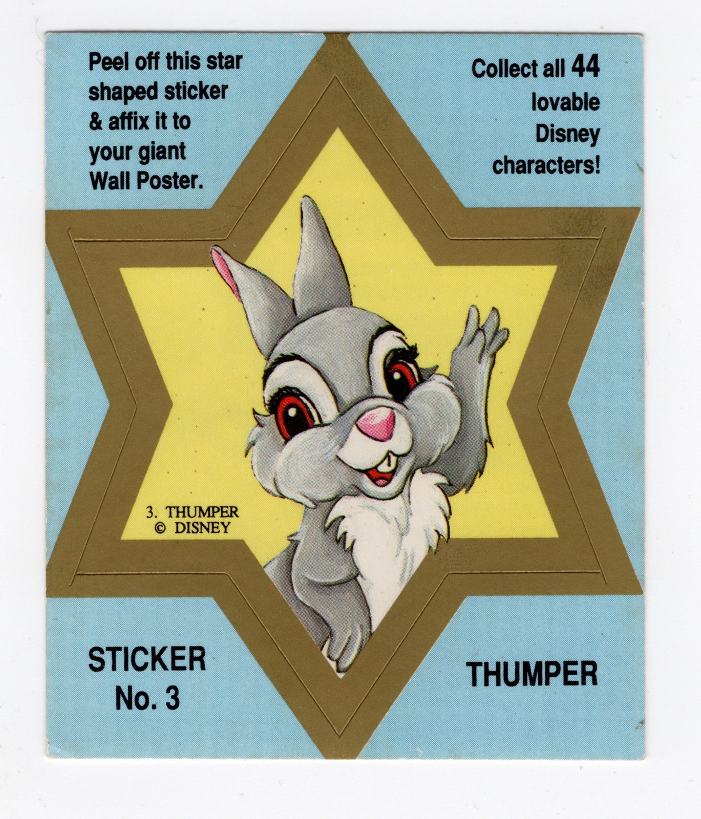 Dynamic Marketing Australia - Disney Star stickers 1999 Thumper
