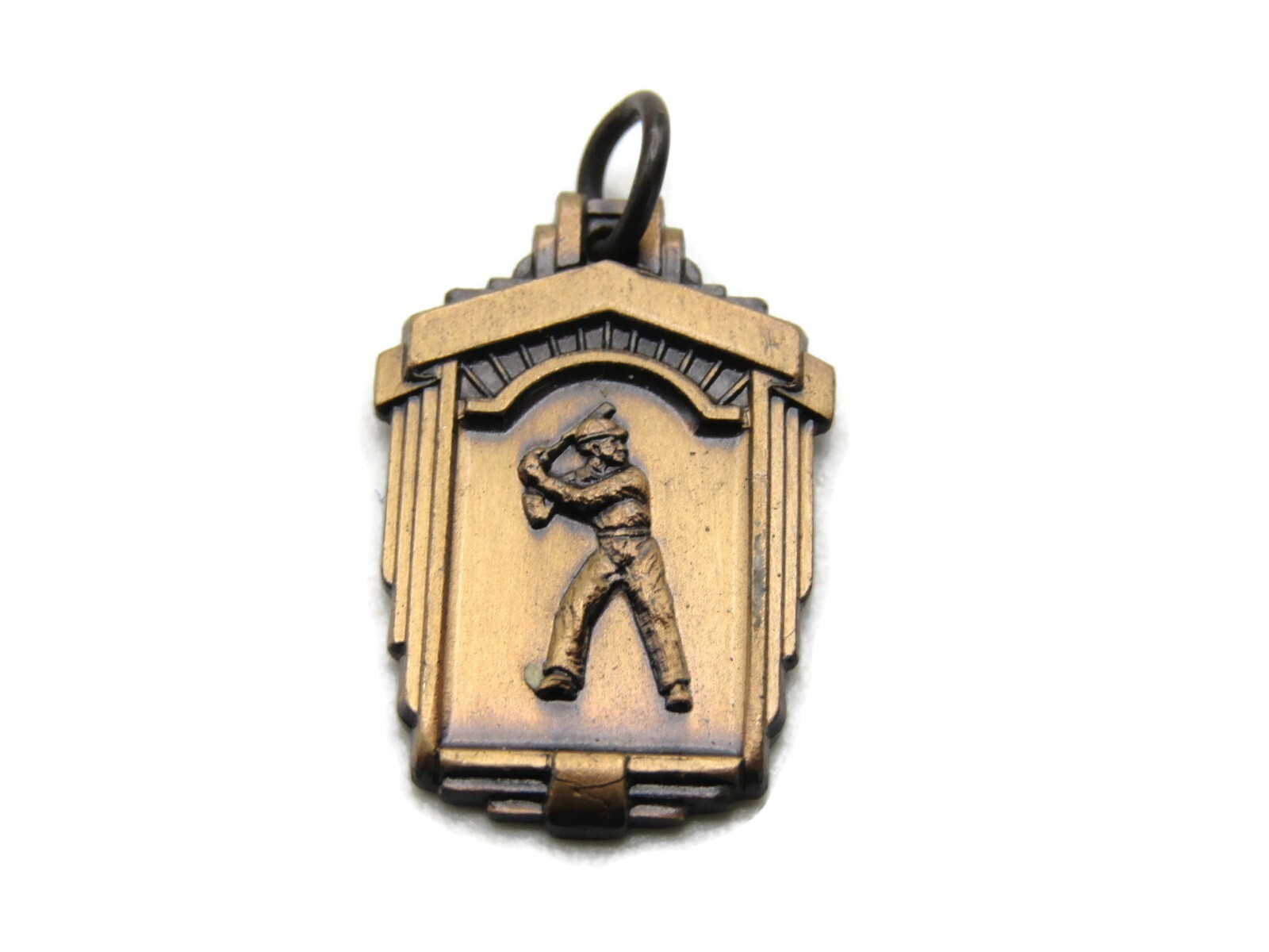 U.N.H. Intramural Baseball Necklace Charm Gold Tone