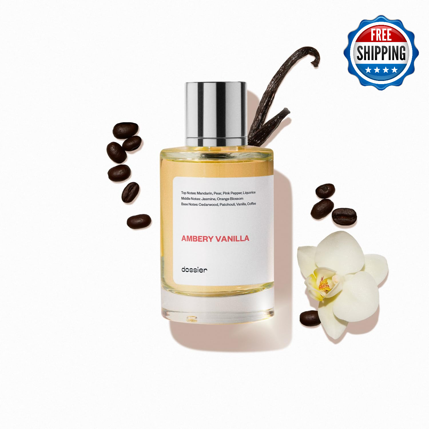 Dossier Ambery Vanilla Eau de Parfum 3.4oz Inspired by YSL Black Opium Feminine