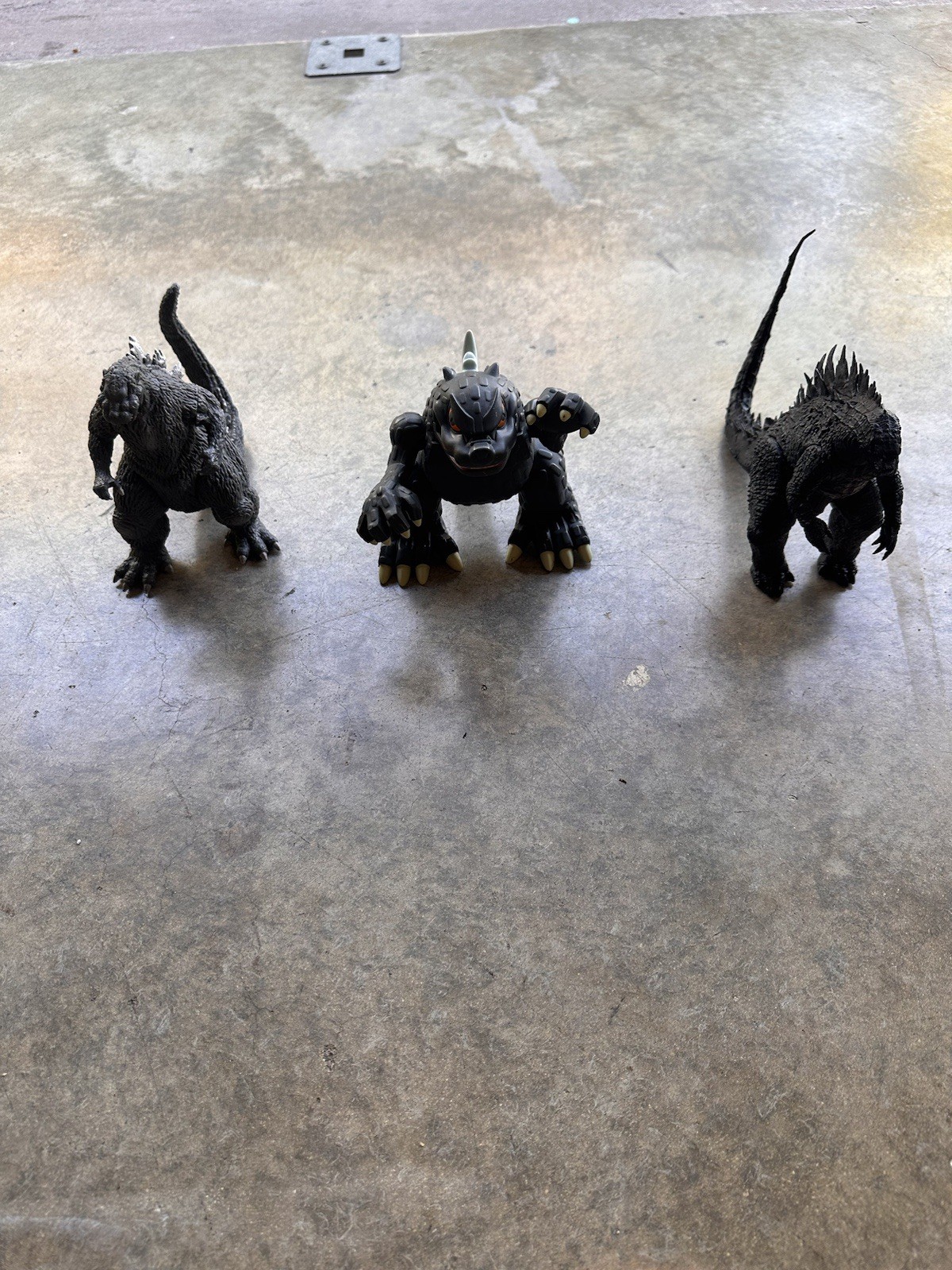 Lot Of 3 Godzilla Vinyl Figures 