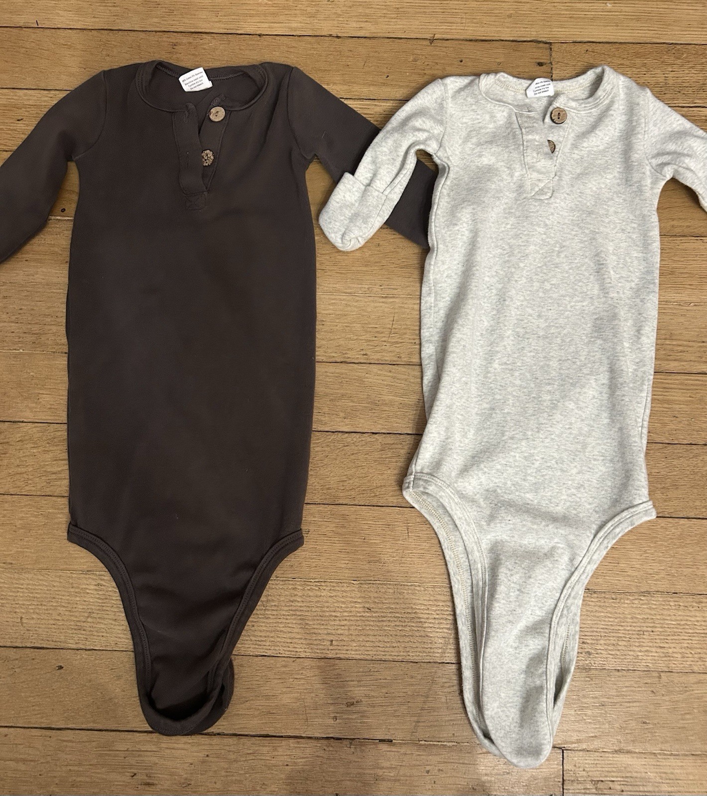 Little One Shop Sleep Gown Pajamas Lot Newborn 0-3 Months Unisex Gray Sleepers