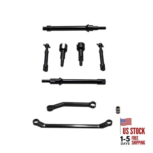 Aluminum Steering Link & Steel Front+Rear CVD Axle Shafts Set for 1/30 Axial 