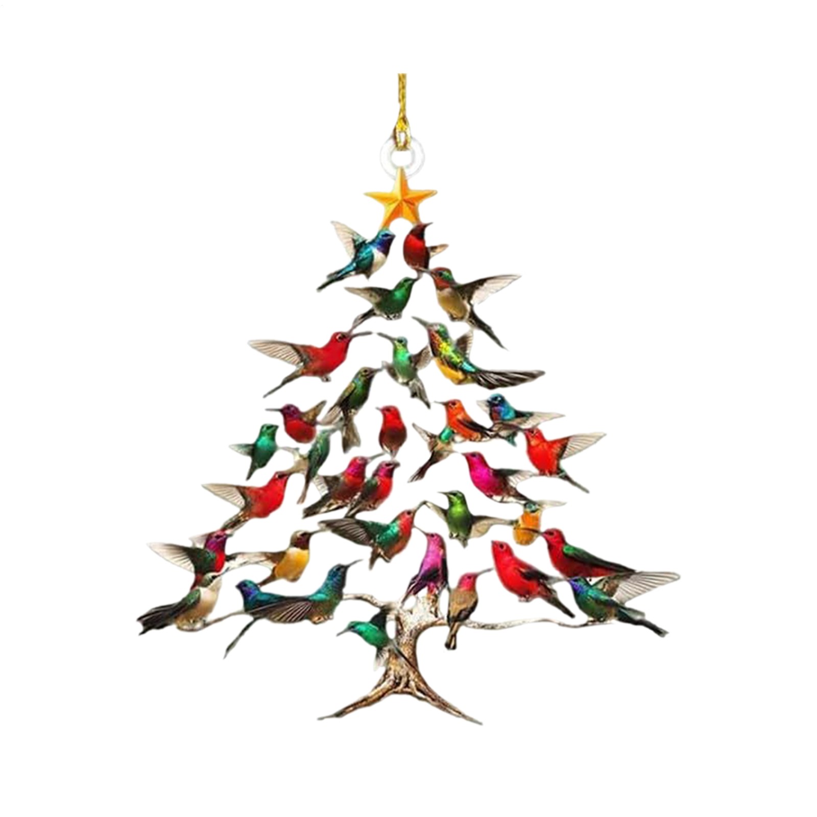 Hummingbird Christmas Ornament Stacking Bird Christmas Tree Ornament 