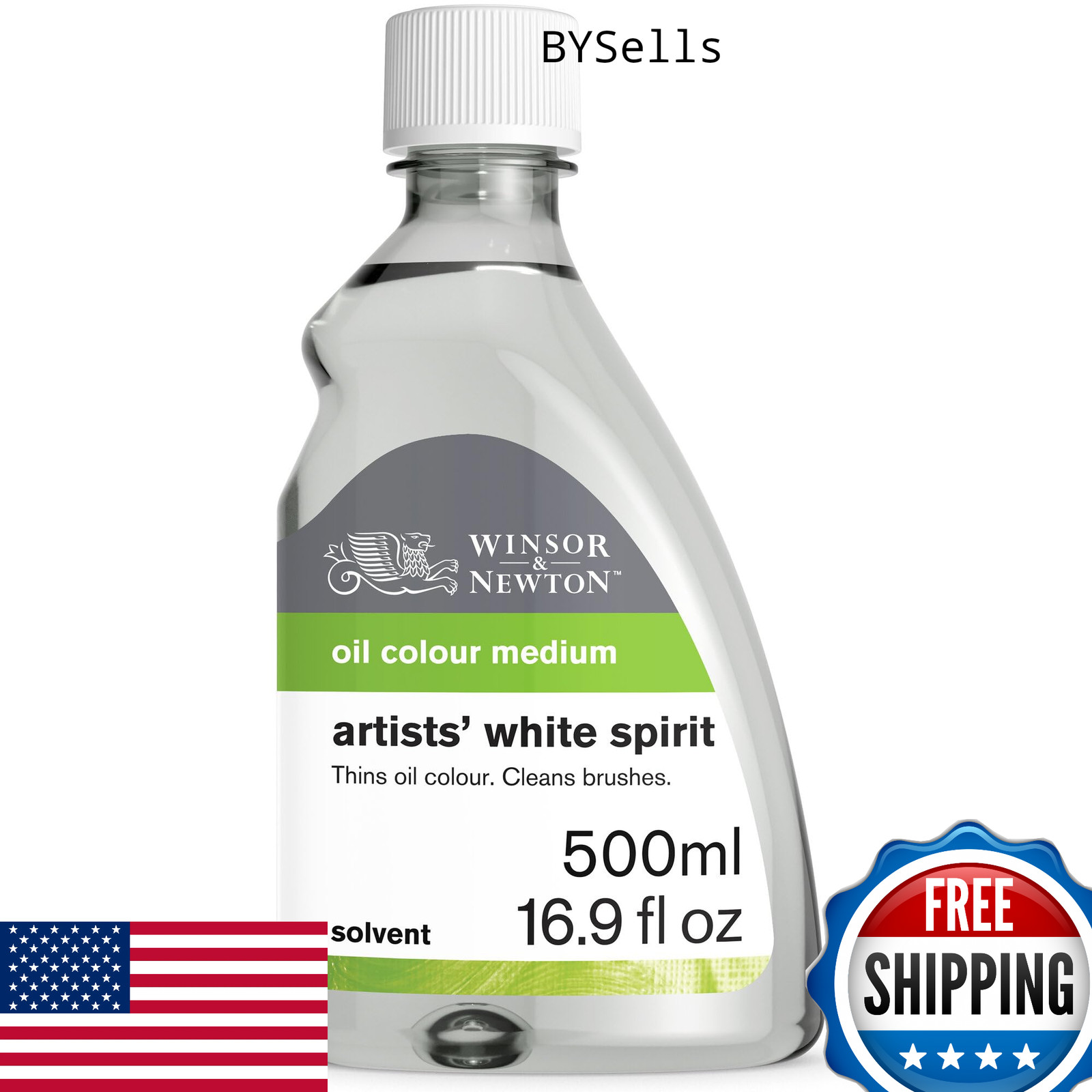 Winsor & Newton Artists' White Spirits, 500ml - Oil Paint Thinner/Cleaner