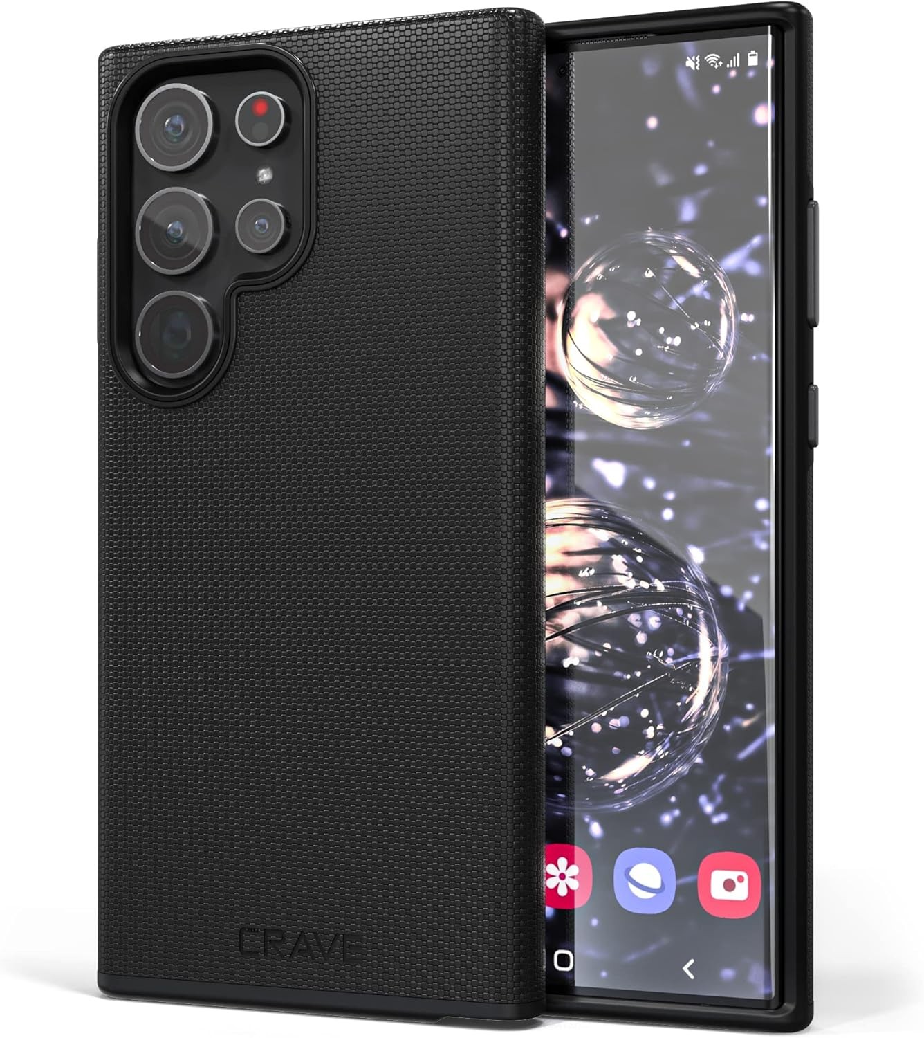 Samsung Galaxy S23 Ultra Case, Shockproof Protection Dual Layer Case - Black