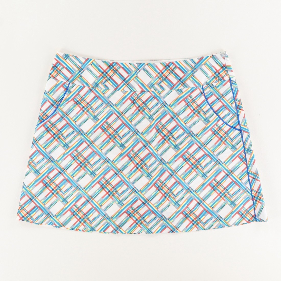 Adidas Microfiber Golf Skort White Patterned Women's 14