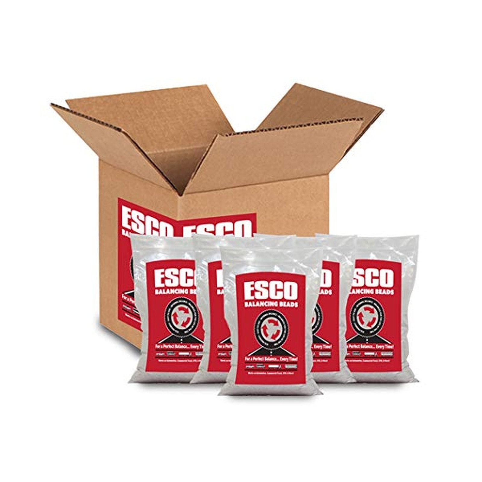 Esco 20464C Truck Tire Balancing Beads, 13 oz, Case of 24 Bags