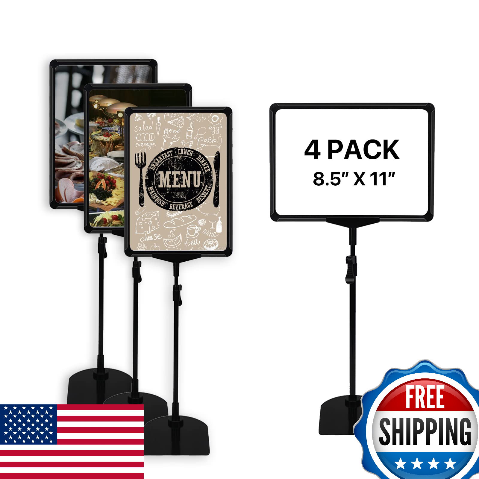 BUTUNITA 8.5x11 Adjustable Floor Tabletop Sign Holder Stand Display