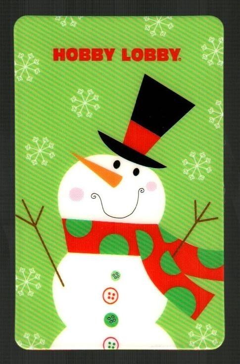 HOBBY LOBBY Snowman ( 2012 ) Gift Card ( $0 )