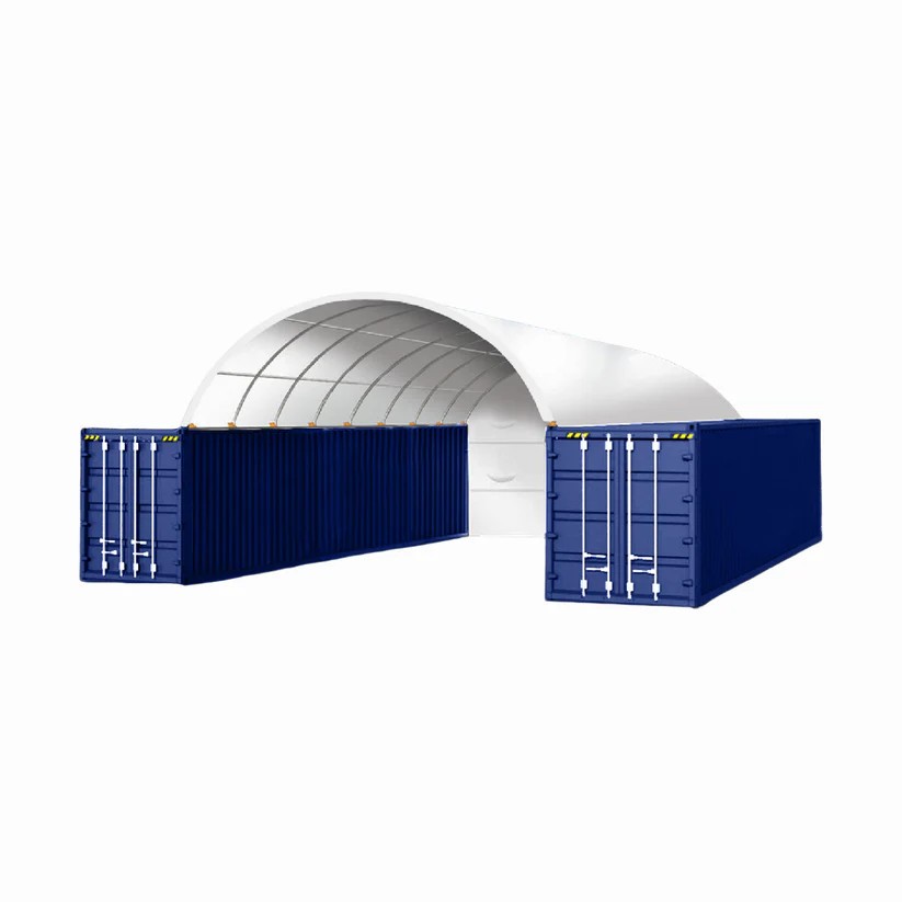 20x40 Container Shelter Canopy & Back Panel* 15oz PVC - Industrial Storage